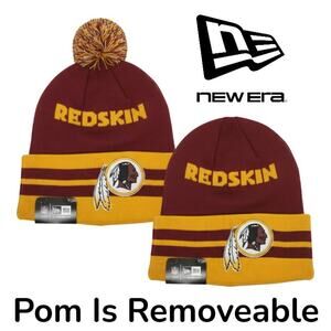New NFL New Era Washington Redskins Wide Point Pom Beanie